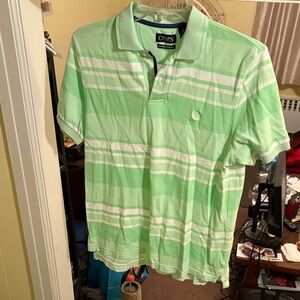 Chaps Mint Green and White Polo Shirt